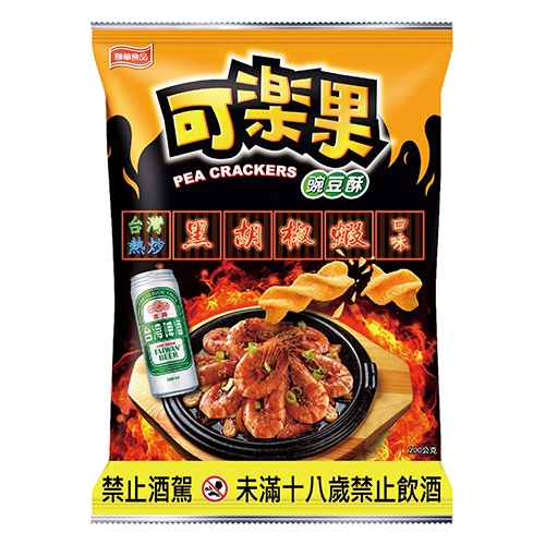 ◆ 正港原創的螺旋造型◆ 酥脆紮實的爽快口感◆ 搭配台灣經典下酒菜黑胡椒蝦口味，椒香涮嘴，搭配啤酒更對味！ 項目 : 說明 商品名稱 : J-可樂果黑胡椒蝦口味200G 品牌 : 可樂果 商品種類 :