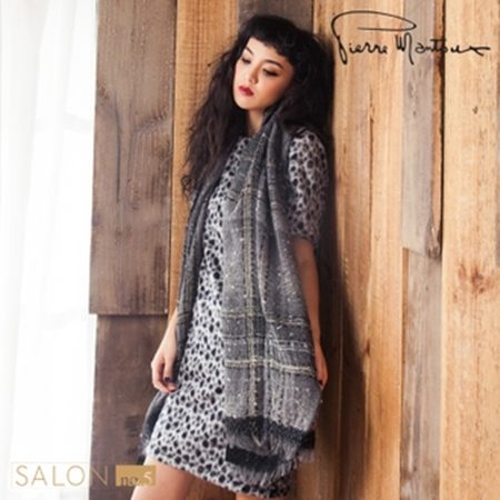 {8折}義大利Pierre Mantoux頂級羊毛格紋中性流蘇圍巾 歐洲精品