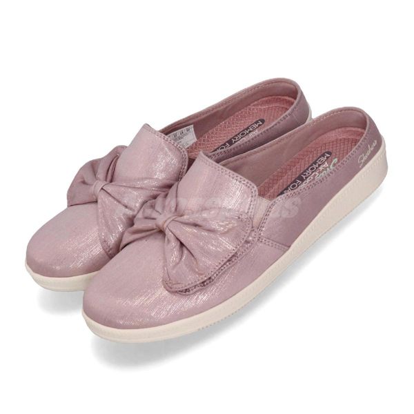 Skechers 休閒鞋 Madison Ave-What A Strut 粉紅 米白 懶人鞋 蝴蝶結 女鞋 休閒鞋【PUMP306】 23946LIL