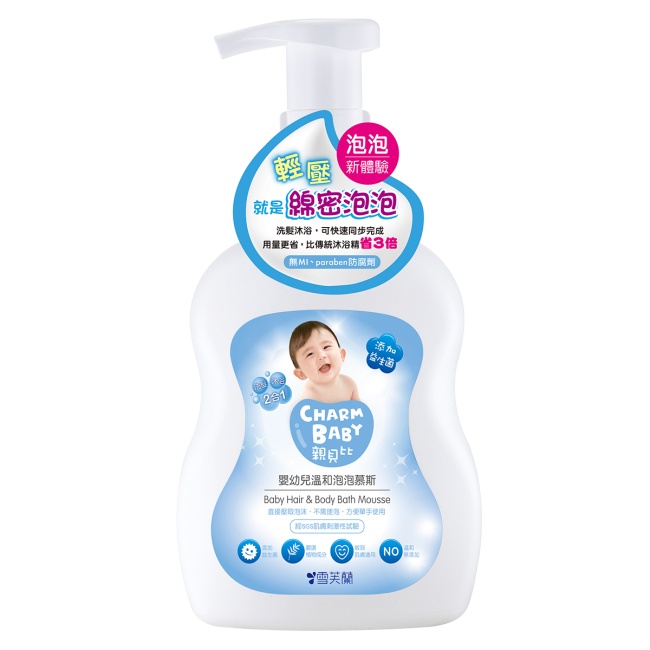 雪芙蘭親貝比嬰幼兒溫和泡泡慕斯洗髮沐浴2合1500ml