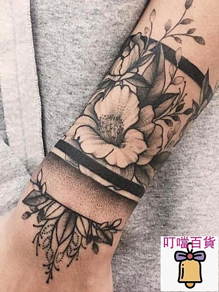 紋身貼防水防汗日式浮世繪花臂暗黑系鎖骨肩膀 女大圖案非永久1年