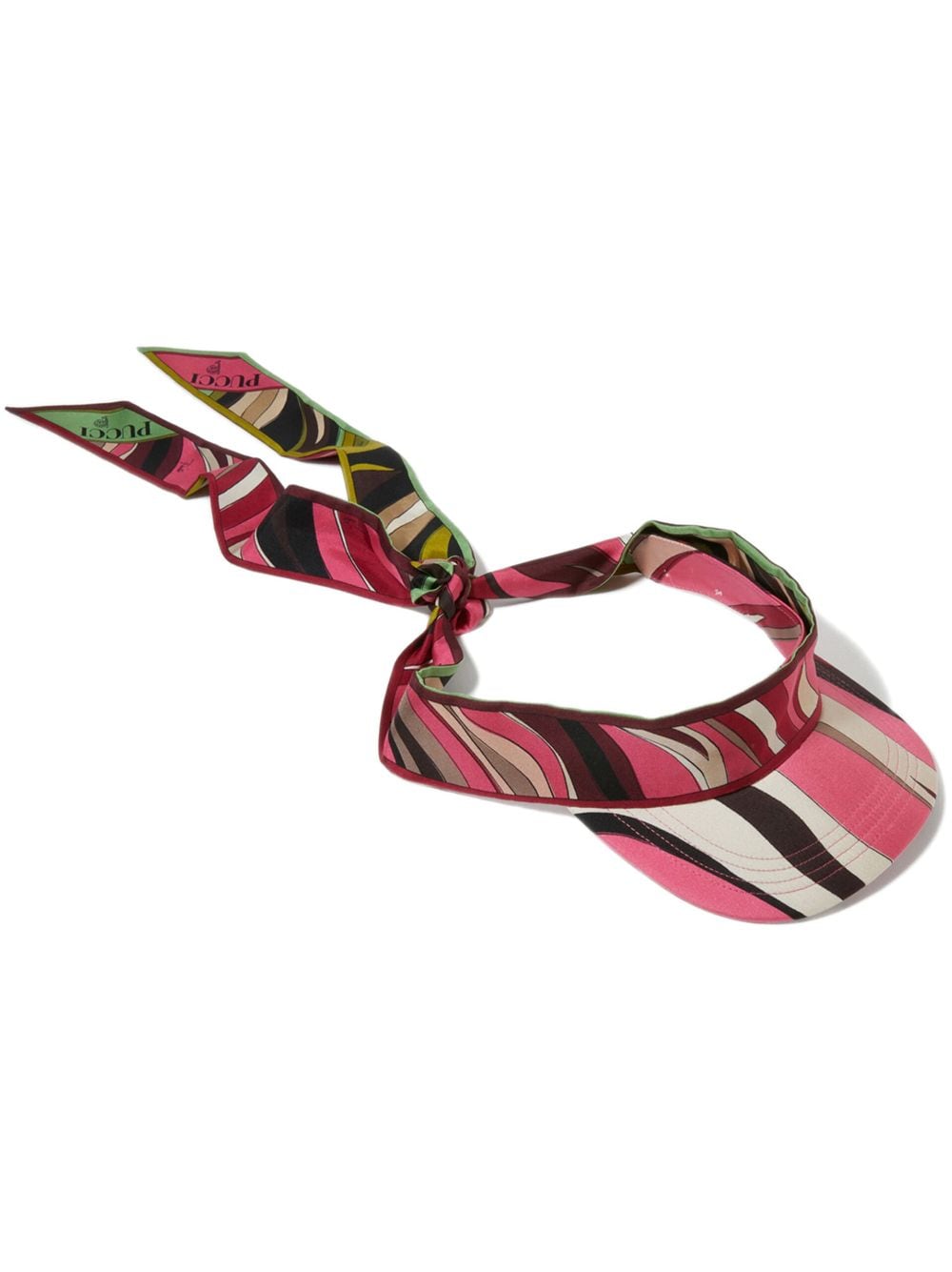 PUCCI - graphic-print silk visor - women - Silk - One Size - Pink