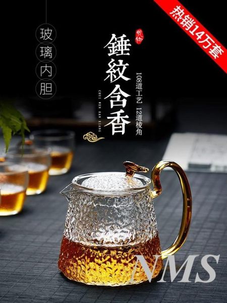 玻璃茶壺單壺功夫泡茶壺煮茶家用耐高溫過濾花茶壺小紅茶茶具套裝