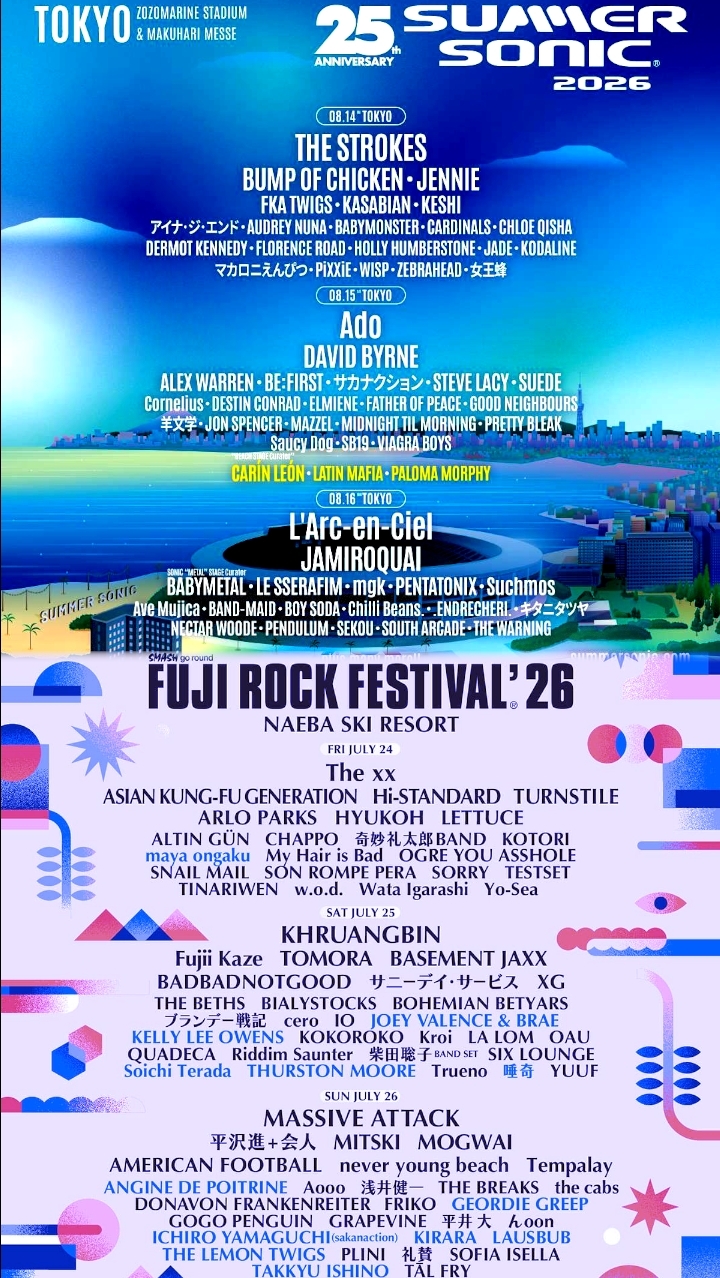 【洋楽フェス&ライブ】K-POP, 邦楽NG
