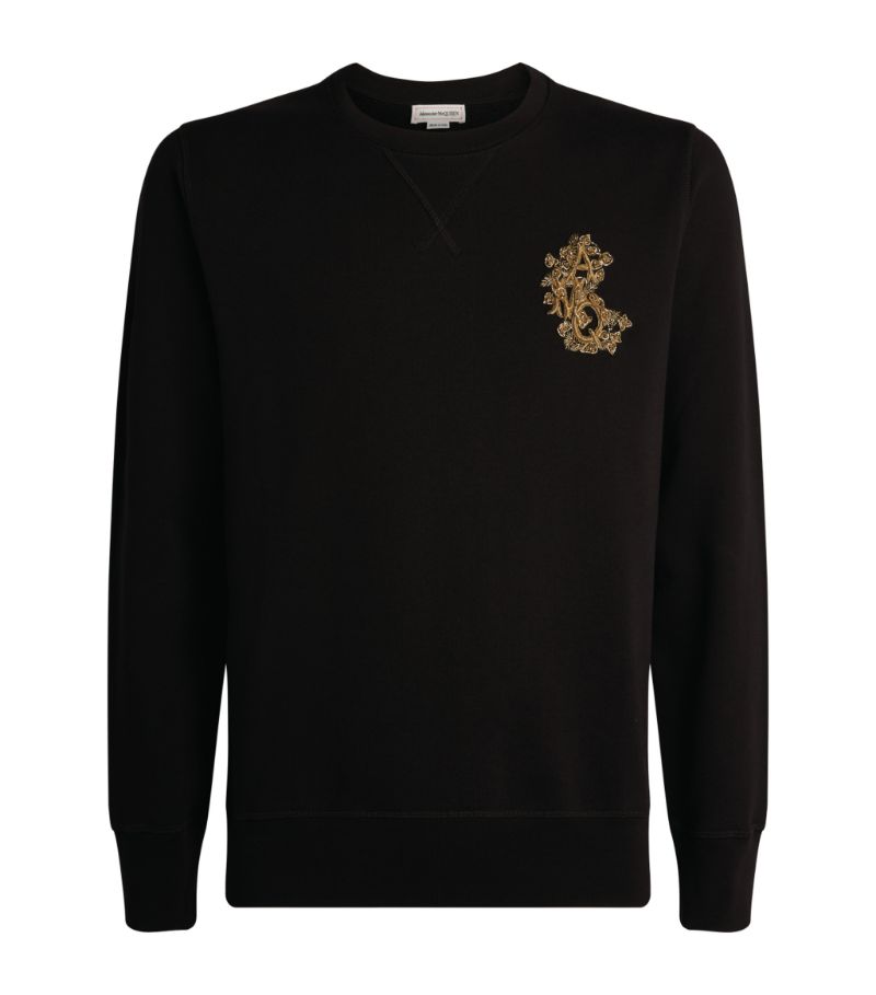 This Alexander McQueen sweatshirt pushes luxury to the point of outright regality. For the most part