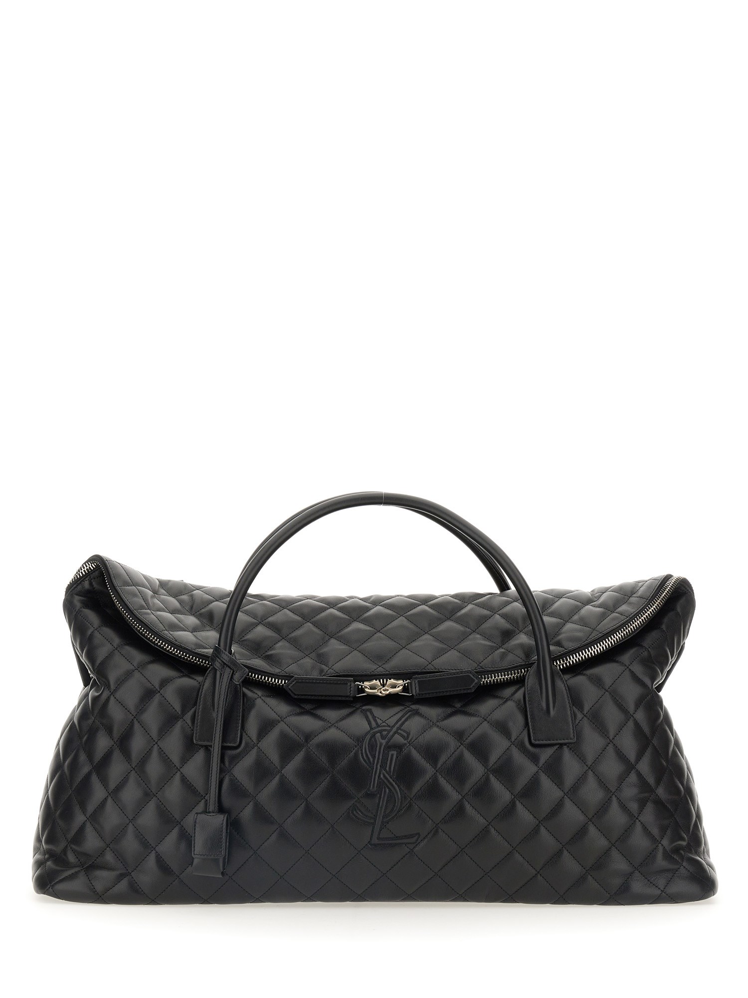 saint laurent large quilted leather travel bag