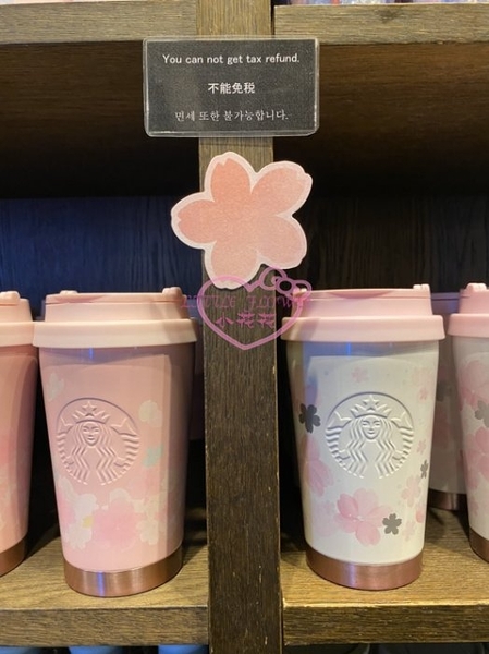 小花花日本精品粉色星巴克櫻花限定保溫杯 造型精美 耐高溫 把手設計方便攜帶 辦公居家皆宜