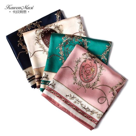 方巾圍巾女絲巾絲綢緞面大方巾