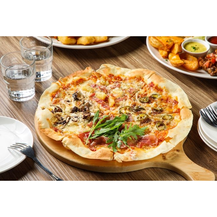 【Bravo Cafe】黑松露牛肝菌菇薄皮披薩5片組