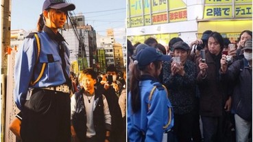 還以為是 Cosplay！值勤中的正牌「警備員」女孩 太可愛引起男性圍拍！