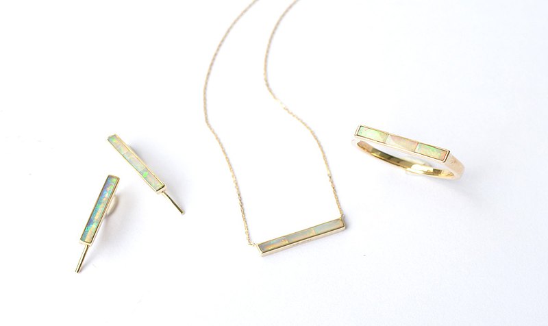 sowi - 10K極光三蛋白石項鍊