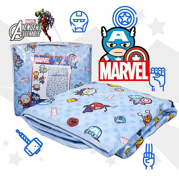 卡通 磨毛 四季被 漫威 美國隊長 蜘蛛人 機器人 鋼鐵人 冷氣被 幼稚園
