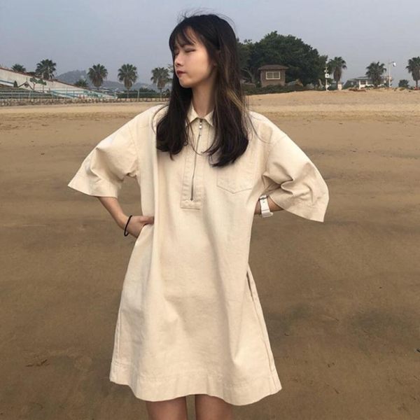 夏季韓版很仙的清新洋裝女新款氣質裙子學生法國小眾襯衫裙 麥琪精品屋