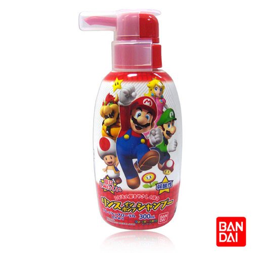 ★日本原裝進口BANDAI ★無合成色素，採用弱酸性成分 ★使用後髮絲水潤光滑 ★可愛花色的瓶身，讓小朋友在洗髮時也能有愉悅的心情