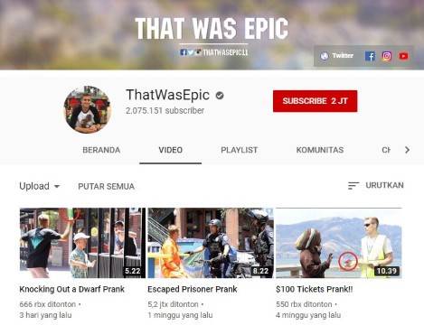 7 Channel Youtube Dengan Konten Prank Paling Seru Gak Berhenti Ketawa Jalantikus Com Line Today