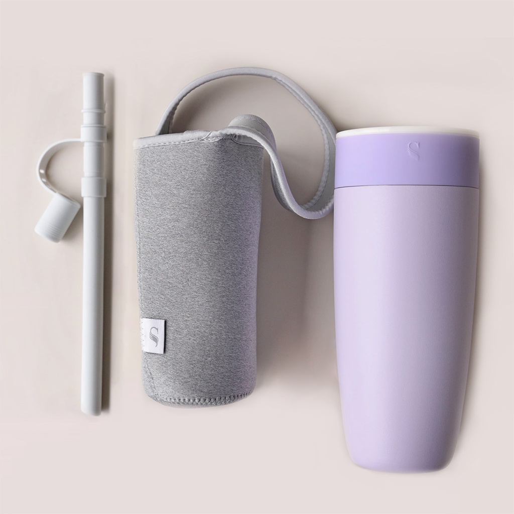 SWANZ天鵝瓷 | 芯動隨身杯 850ml + 吸管 + 杯袋 / 內芯可抽取 1杯變2杯