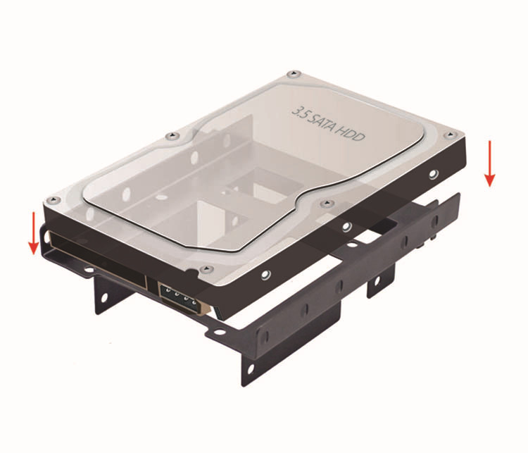2.5固態SSD硬盤支架三盤位臺式機PCI顯卡位3.5寸大硬盤擴展金屬架
