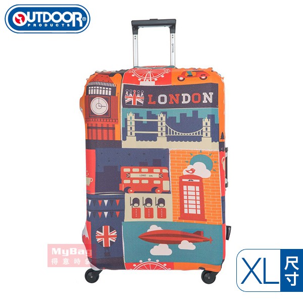 設計感破錶的創意圖案增添辨識度尺寸適用於29~32吋行李箱超輕量聚酯纖維材質耐磨耐刮耐用度高品牌：OUTDOOR材質：聚酯纖維尺寸：適用於29~32吋行李箱(傳統箱不適用)