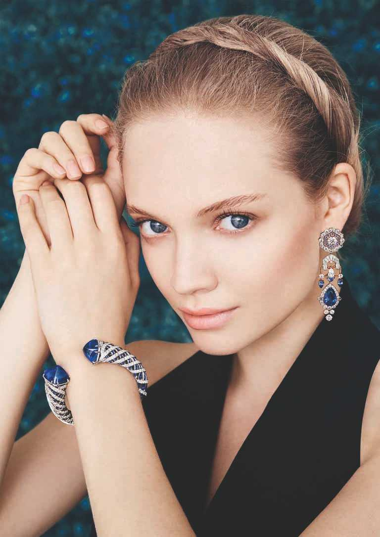 Van Cleef&Arpels「Twist Saphir手環」，價格店洽。（圖╱Van Cleef&Arpels提供）