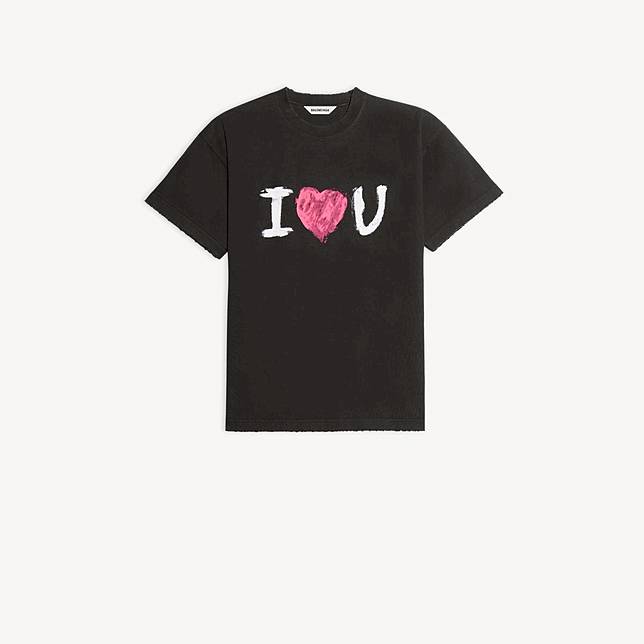 balenciaga i love you t shirt