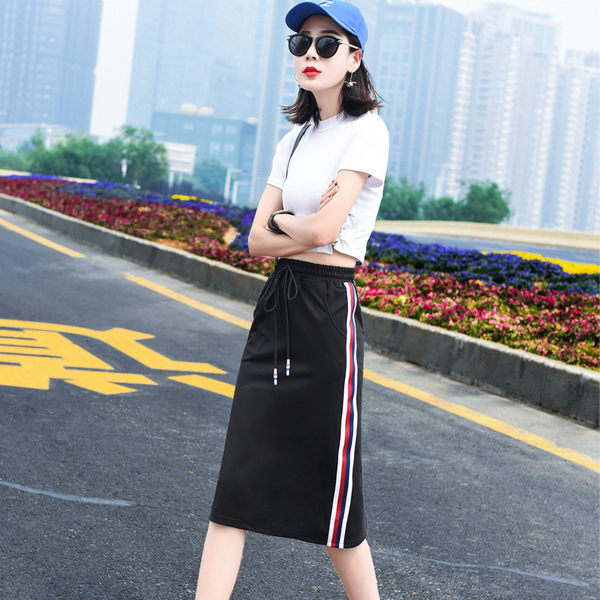 【GZ L2】半身裙夏a字裙中長款包臀裙高腰一步裙半裙開叉長裙短裙