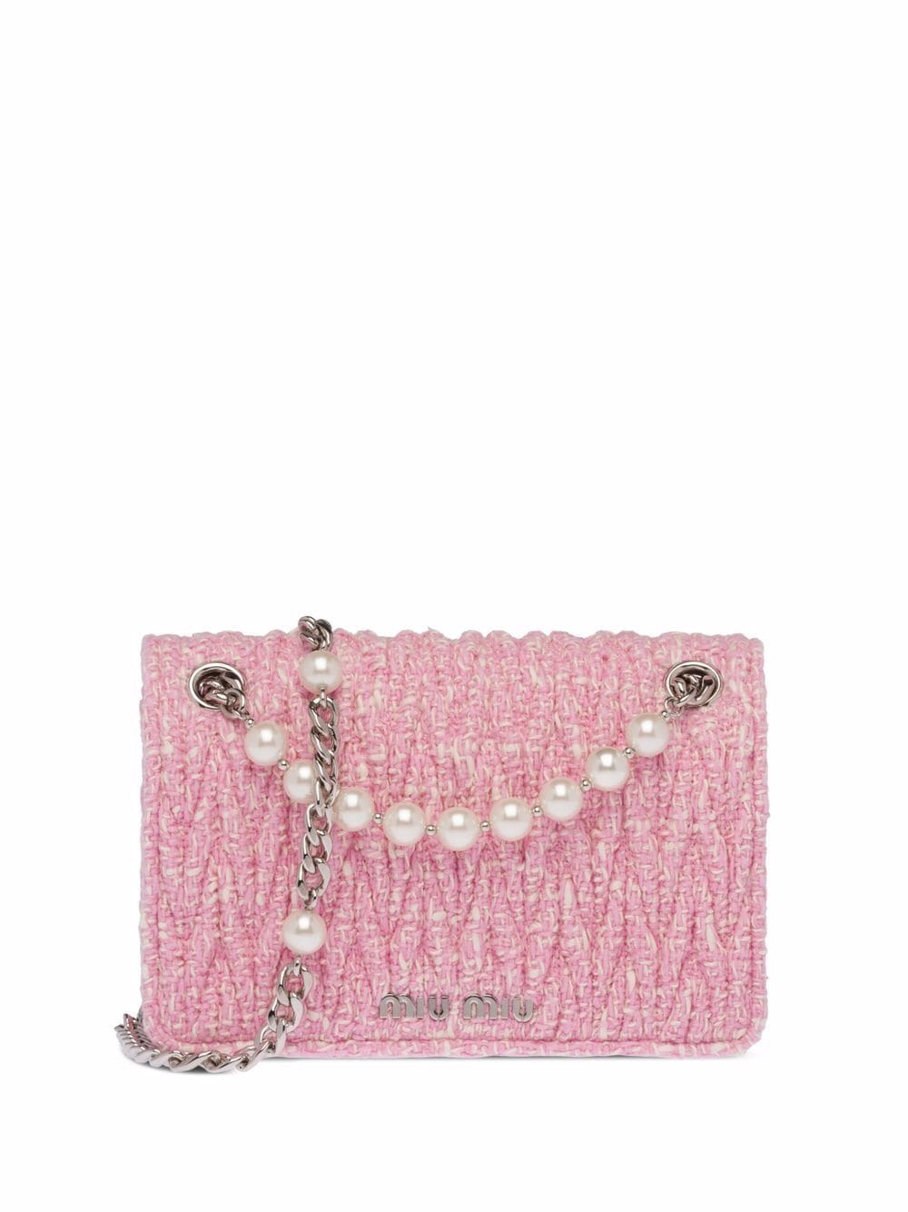 Miu Miu - Matelassé tweed mini bag - women - Fabric - One Size - Pink