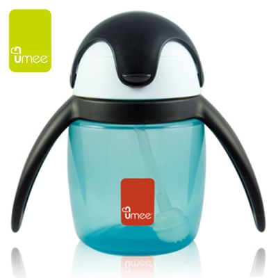 可愛企鵝造型杯嘴管 X 型切口漏水設計吸管105度最佳斜角，喝水不費力多國安全認證，不含雙酚A
