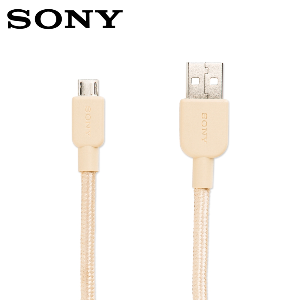 USB-A to Micro USB品名 / 規格：SONY Micro USB 編織充電傳輸線 1.5M 金色(CP-ABP150)特色：支援 USB 2.0 最快 480Mbps 高速資料傳輸特色