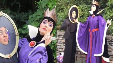 她 Cosplay 魔鏡去東京迪士尼樂園 找到《白雪公主》壞皇后爆笑合體！