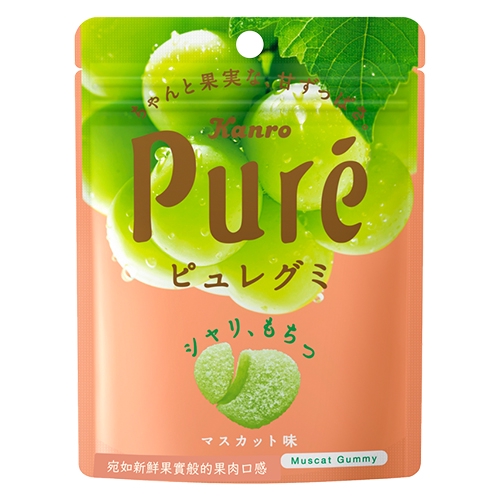 ◆ 日本女性大人氣的知名軟糖品牌！◆ 宛如新鮮果實般的果肉口感~◆ 可愛的愛心造型，還有隱藏版的幸運星星造型☆◆ 優雅馥郁的白葡萄口味，使用白葡萄果汁，每包還含有超過2,000毫克的膠原蛋白♥◆ 20