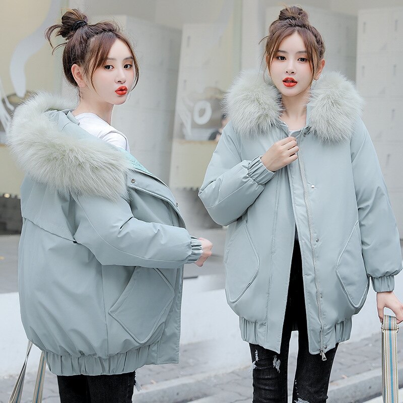 限時八折！限時搶購！寬鬆夾克外套加絨 棉服女生外套 顯瘦保暖女士外套 韓版外套羽絨外套 潮流棉襖冬季加厚上衣