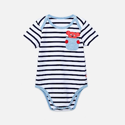 條紋棉質萊卡包臀衣-親子裝,普普熊,8K1083