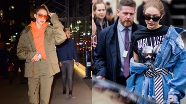 16 套 Gigi Hadid 微肉性感 OOTD 居然能把 Dr. Martens 和開衩寬褲穿出另一種境界！