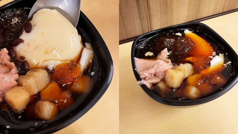 手工豆花搭三種配料