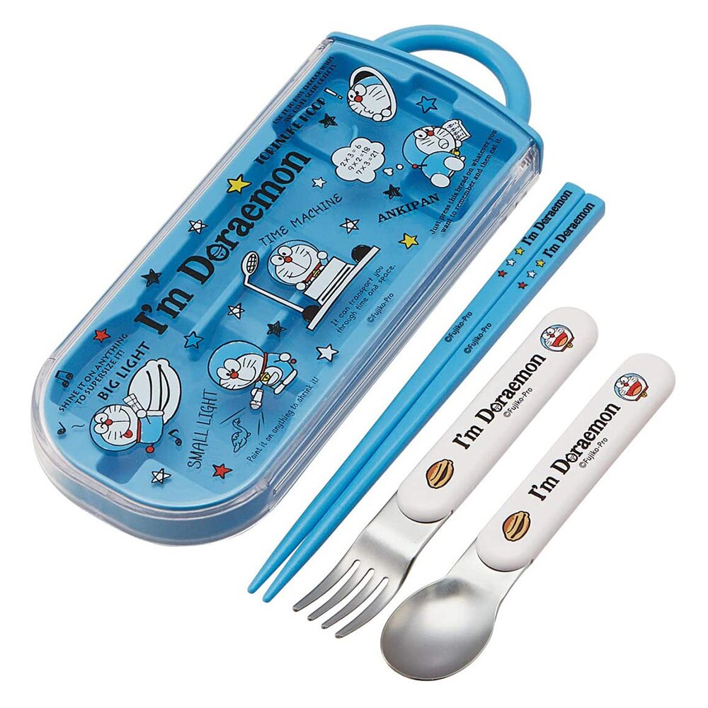 【日本Skater】不鏽鋼餐具組(筷/叉/匙)-哆啦A夢