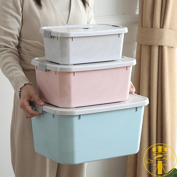 家居收納箱塑料韓版多功能手提雜物零食儲物箱衣物整理箱收納盒子