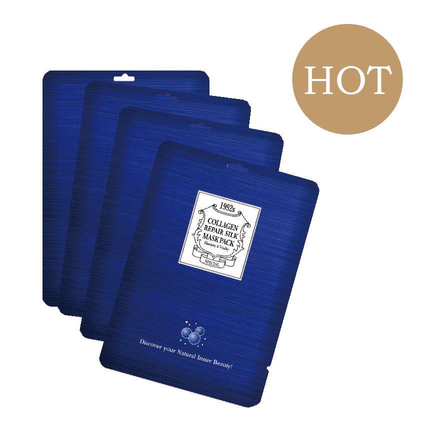 【商品特色】添加膠原蛋白成分提升肌膚彈性，迅速為肌膚補充水分、緩解乾燥，清爽精華保濕質地使肌膚水潤有光澤！♡ 服貼的蠶絲面膜透氣性佳，讓成份更好吸收♡ 不含酒精、激素、不破壞肌膚皮脂膜，使肌膚自然透亮