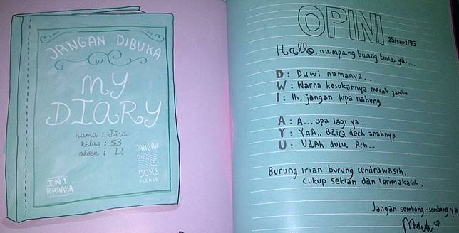 Kocak, 5 Singkatan Ini Pasti Pernah Kamu Tulis di Buku Diary Teman