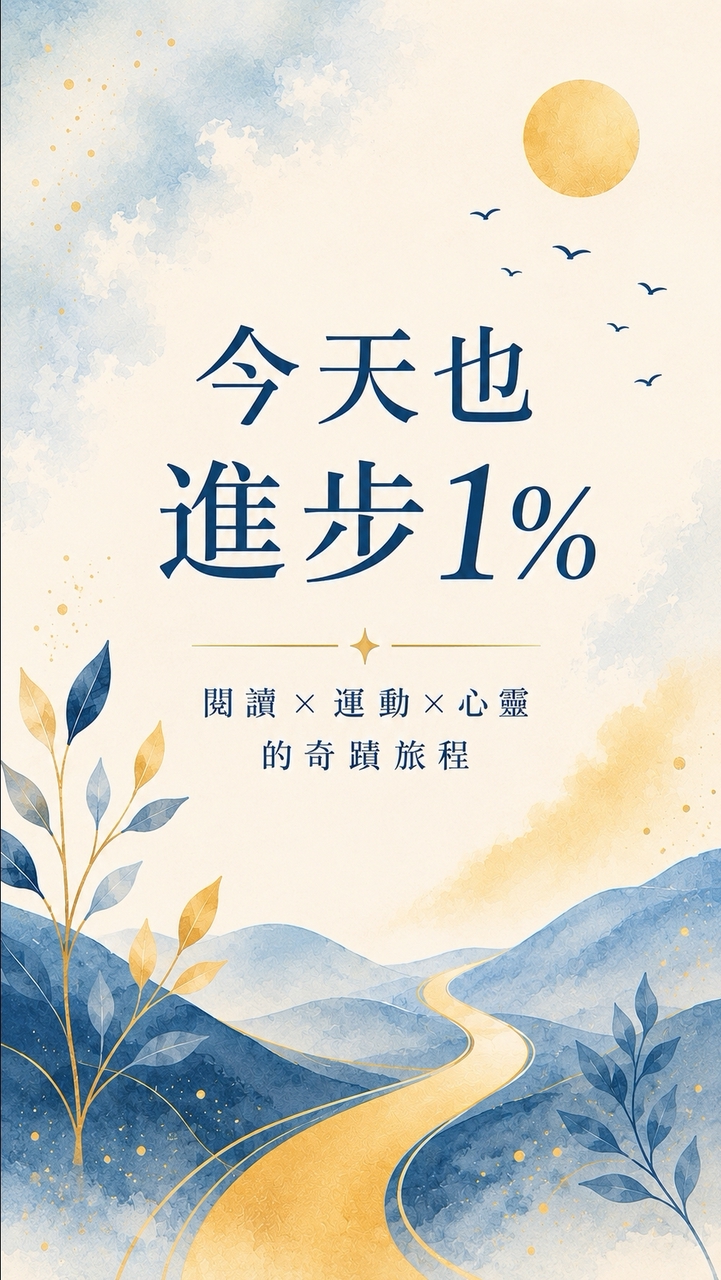 今天也進步1%｜閱讀・運動・心靈的奇蹟旅程