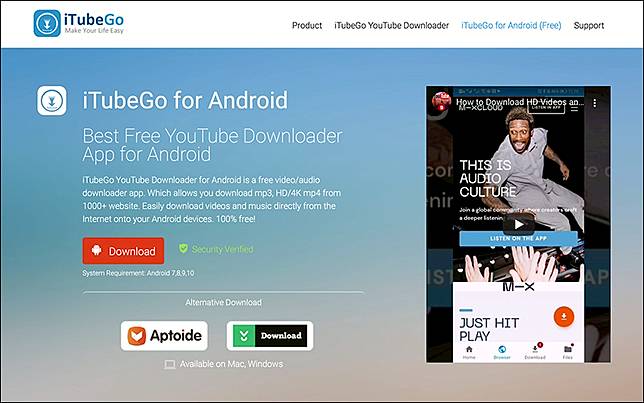 Itubego For Android 免費youtube 影片下載app 支援超過1 千個網站影片 音樂下載 手機也能下載4k 影片 電腦王阿達 Line Today