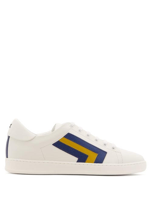 Valextra - Valextra's directional footwear collection includes these white Super 3 trainers. They're