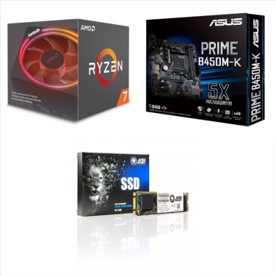 Ryzen 7 2700X 華碩PRIME B450M-K 1TB M.2 SSD