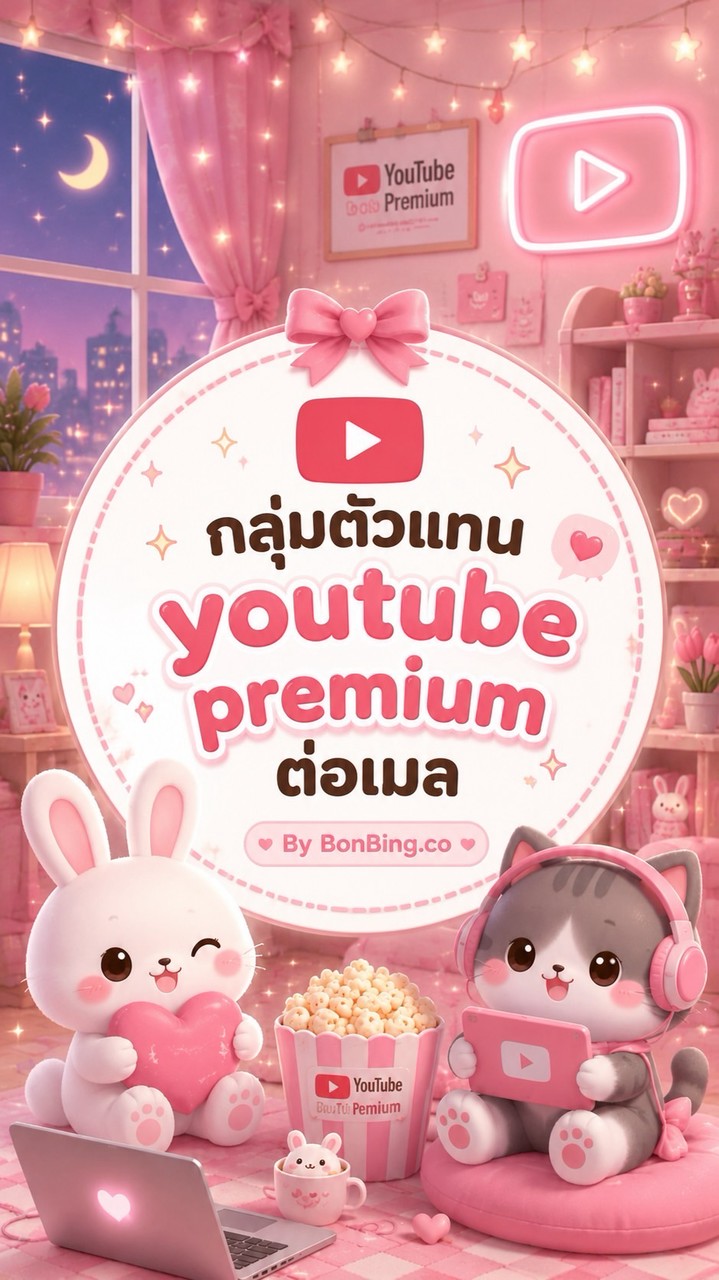 ตัวแทน Youtube Premium ต่อเมล BonBing🐰🐱