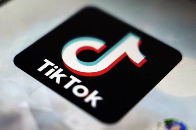 The TikTok app logo appears in Tokyo on September 28, 2020.