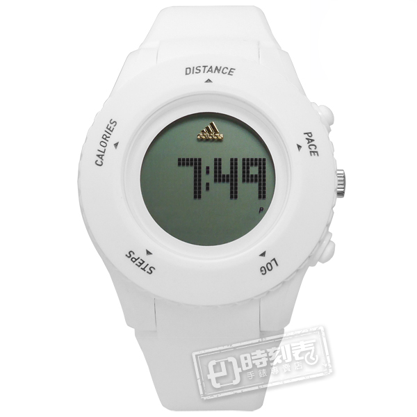 adidas 愛迪達 / ADP3204 / Performance 熱血活力運動電子矽膠手錶 白色 45mm