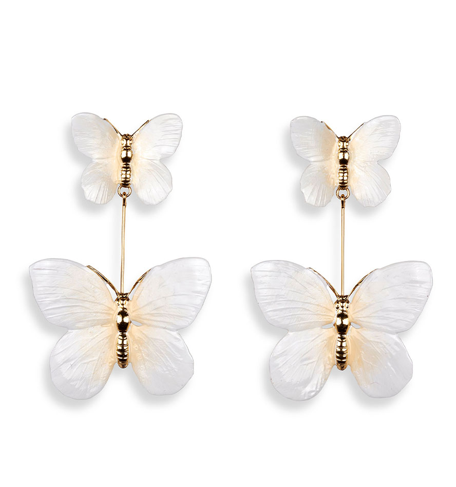 Lately, we can't get enough of butterflies, and neither can you! The Sylvia Earring is a drop consis