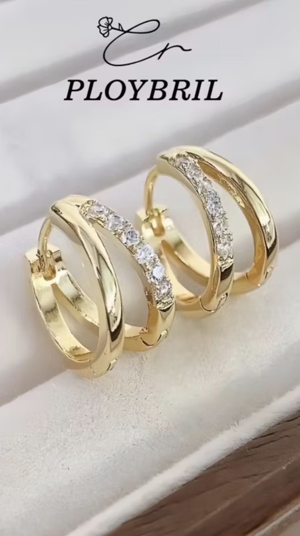 (M01) Gloden Glow Accessories - ต่างหูเลเยอร์
