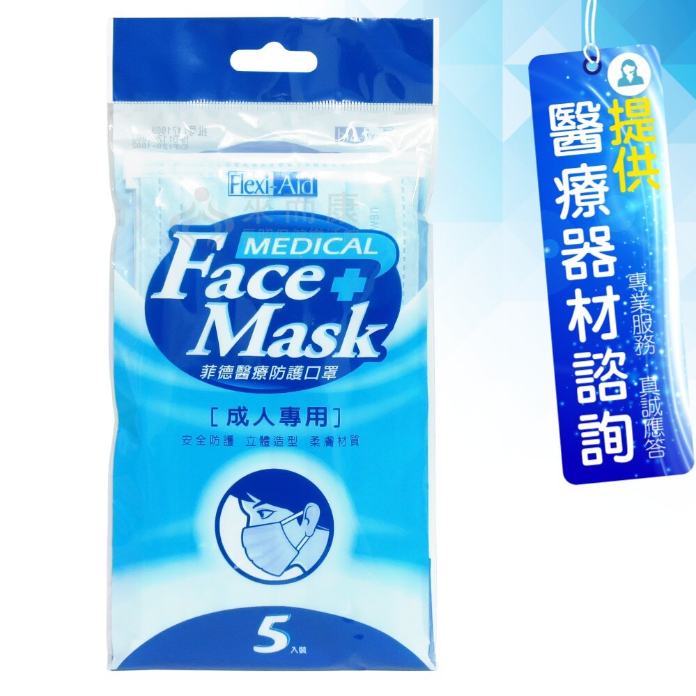 舒潔 菲德 醫療防護口罩 (未滅菌) Flexi Aid MA-001-BL 三層醫用口罩 10包販售