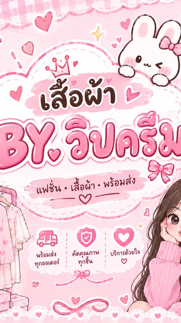 เสื้อผ้าแฟชั่นBY.วิปครีม💞