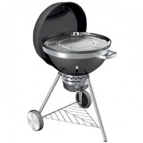 功能齊全,郊遊、野餐烤肉,有它就對了(露營 登山 休閒 烤肉) 燒烤面積- 直徑53CM 烤網表面鍍鉻處理 爐蓋兼具擋風及悶烤功能附溫度計 2個活動輪方便移動使用 適合人數6-8人以上 產品尺寸:80